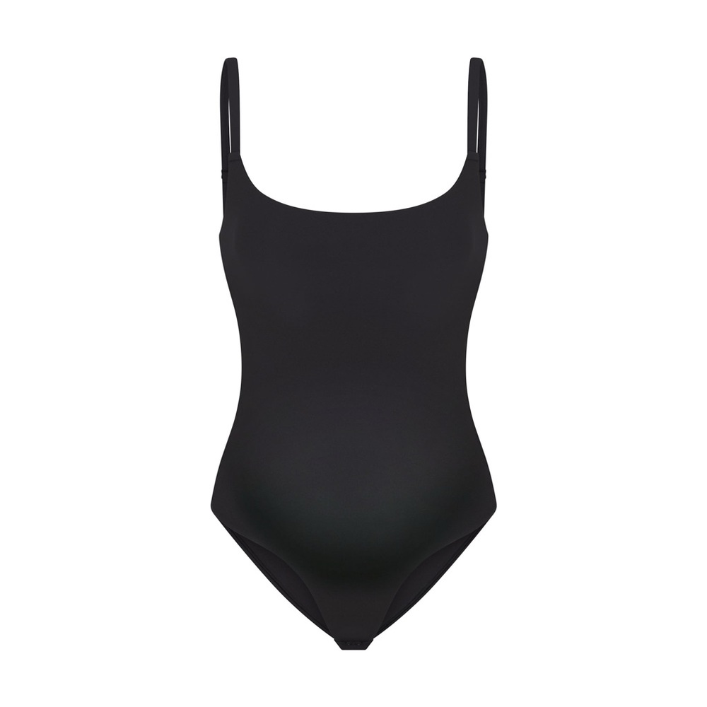 SKIMS Black Scoop Neck Shapewear Bodysuit